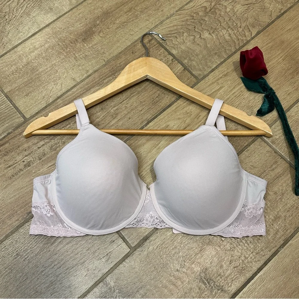 Natori Bliss Perfection Contour Underwire T-shirt Bra- pink pearl 32G - Picture 3 of 7